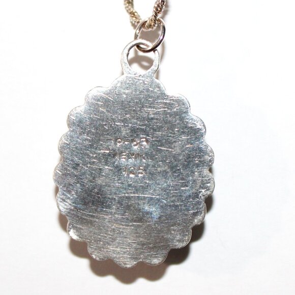 Vintage Western Onyx Sterling Silver Necklace - Picture 2 of 7